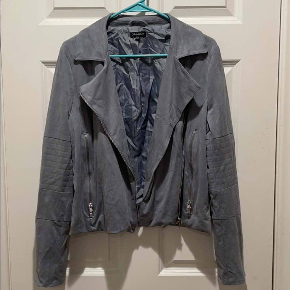 Suede moto jacket